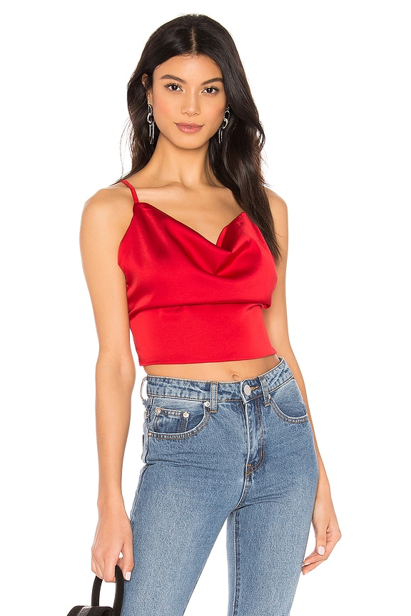 view 2 of 5 Anais Cowl Neck Top in Wine Red