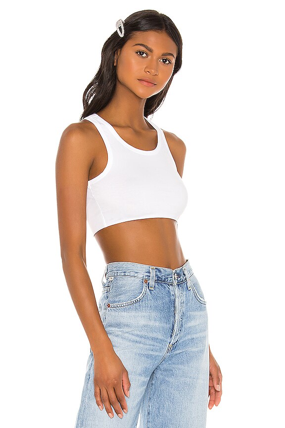 view 2 of 4 Kenny Super Crop Tank in White