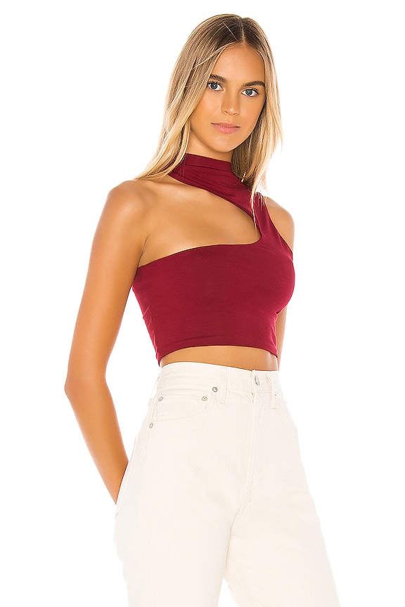 view 2 of 4 Kiara Cutout Crop Top in Red
