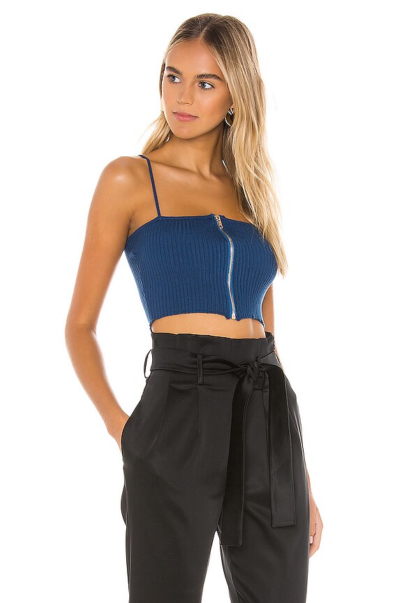 view 2 of 4 TOP LENCERO CON CREMALLERA KARMINA in Blue