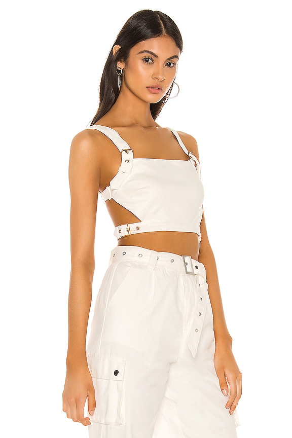 view 2 of 4 Shanti Buckle Crop Top in White