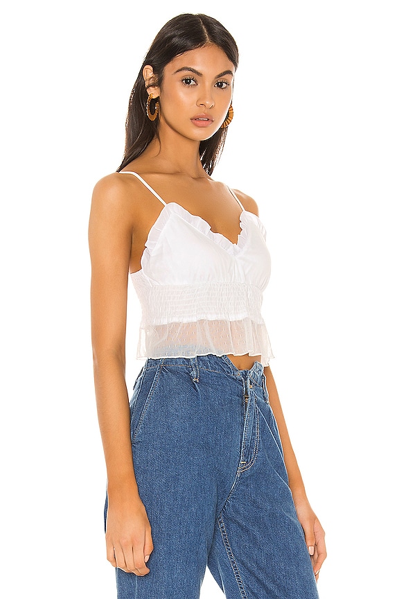 view 2 of 5 Laureen Ruffle Cami Top in White