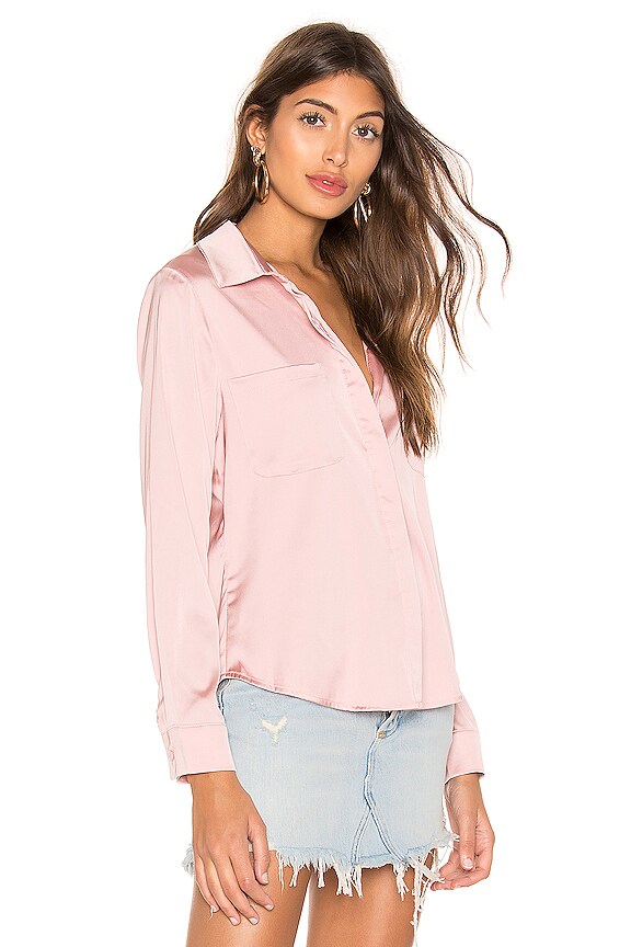 view 2 of 4 Carolina Button Up Top in Pink