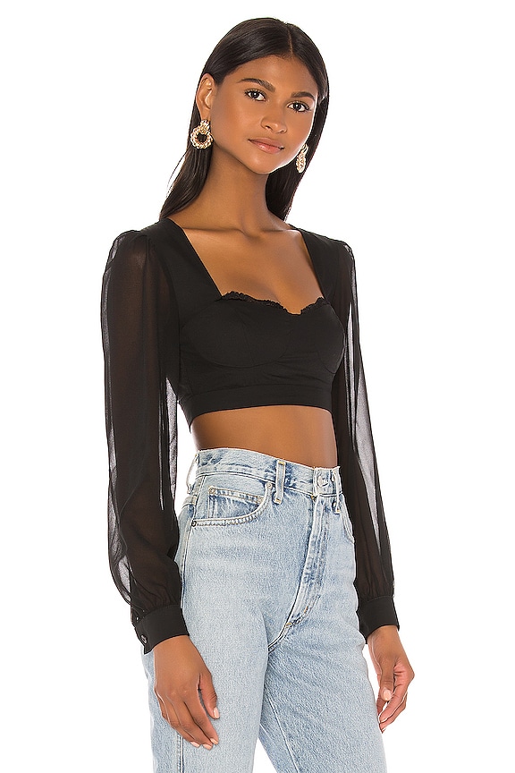 view 2 of 4 TOP CROPPED KATO in Black
