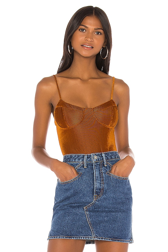 view 1 of 5 Sara Underwire Bodysuit in Rust