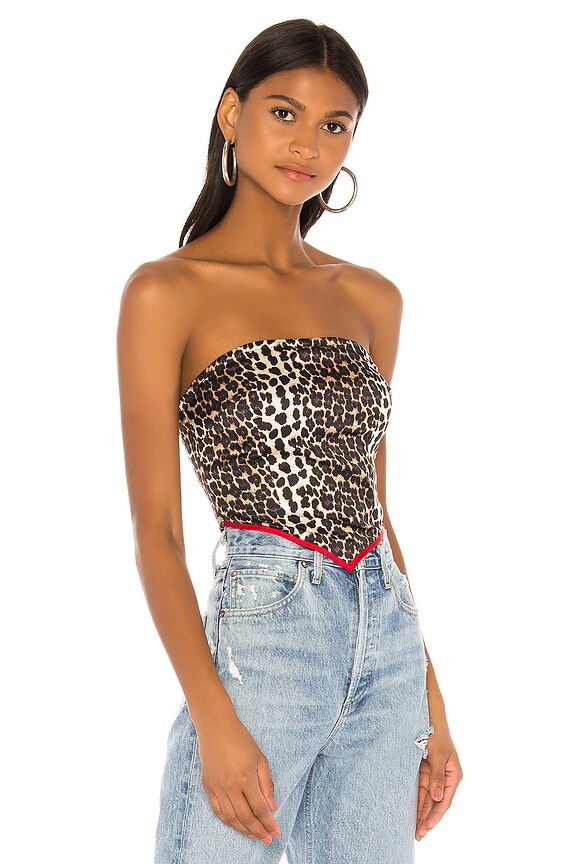 view 2 of 4 Karina Strapless Top in Leopard