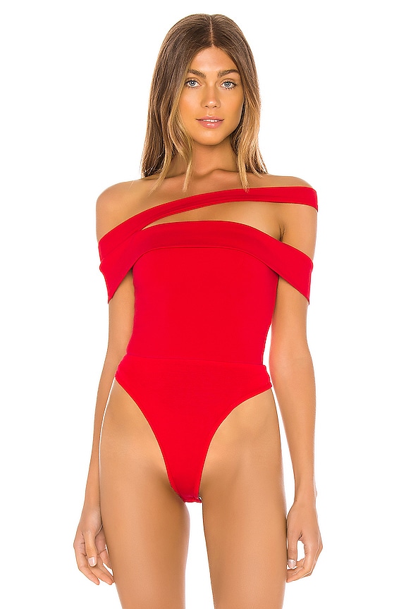 view 2 of 5 BODY ASYMÉTRIQUE LINDA in Red