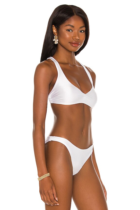 view 2 of 4 Addison Twist Bikini Top in White