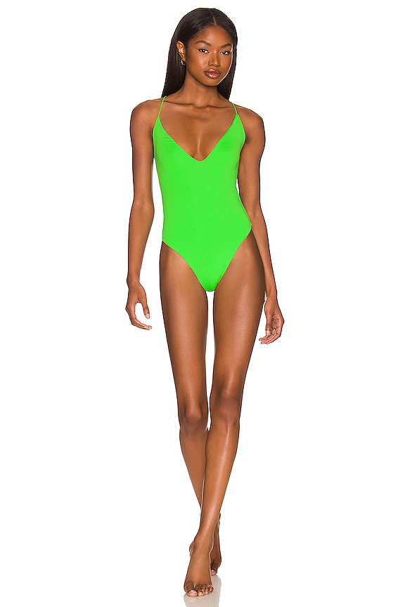view 2 of 3 MAILLOT DE BAIN 1 PIÈCE ROSE in Green