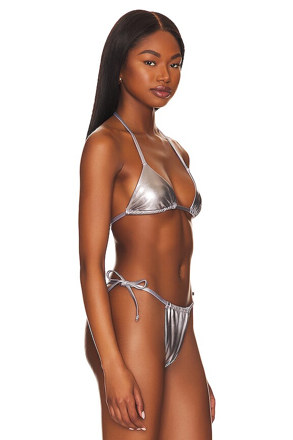 view 2 of 4 Danae Bikini Top in Silver