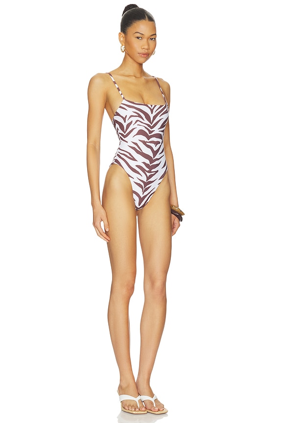 view 2 of 3 TRAJE DE BAÑO DE UNA PIEZA KORDYN in Brown Zebra