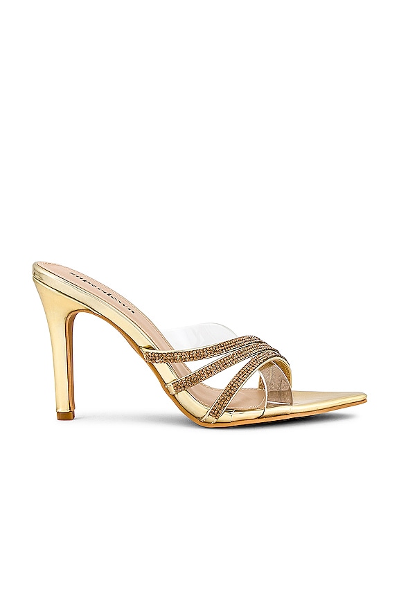 superdown Lynn Heel in Gold | REVOLVE