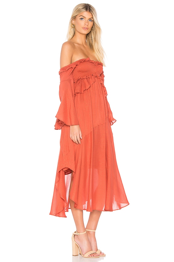 view 2 of 3 Florence Midi Dress in Burnt Red