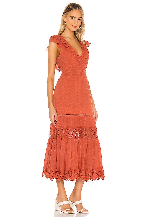 view 2 of 4 Daisy Chain Frill Maxi Dress in Copper