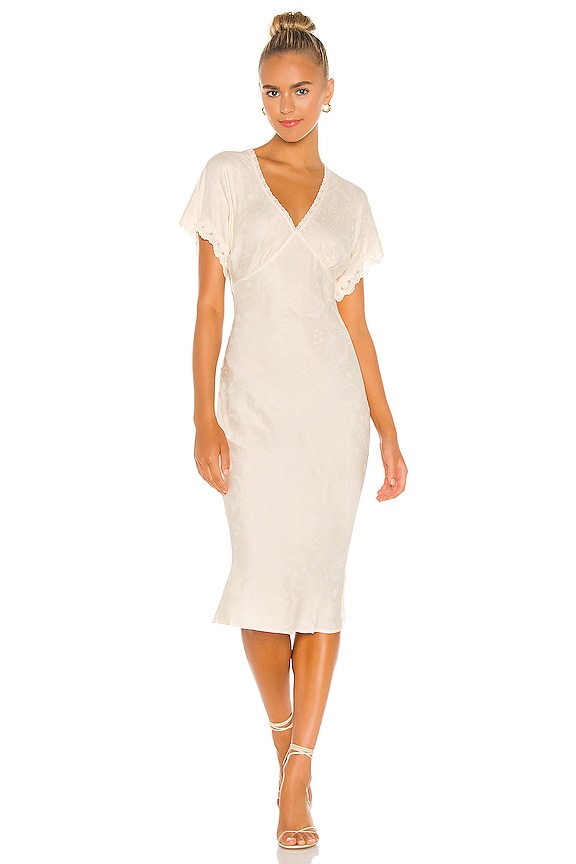 SPELL Petal Jacquard Nightgown in Ecru REVOLVE