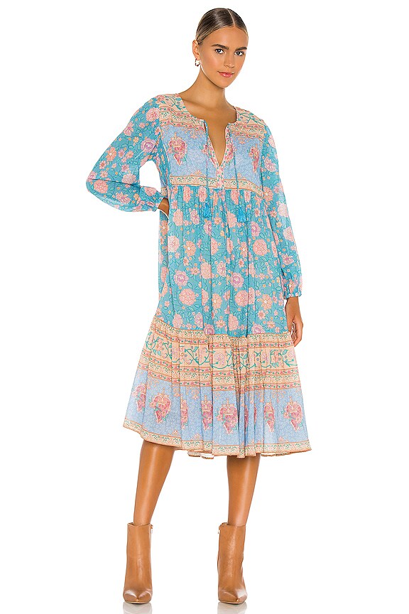 view 1 of 4 Love Story Boho Dress in Sky Blue