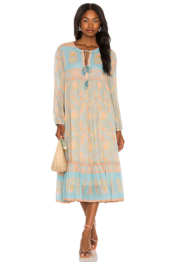 view 2 of 4 Juniper Boho Midi Dress in Eggshell Blue