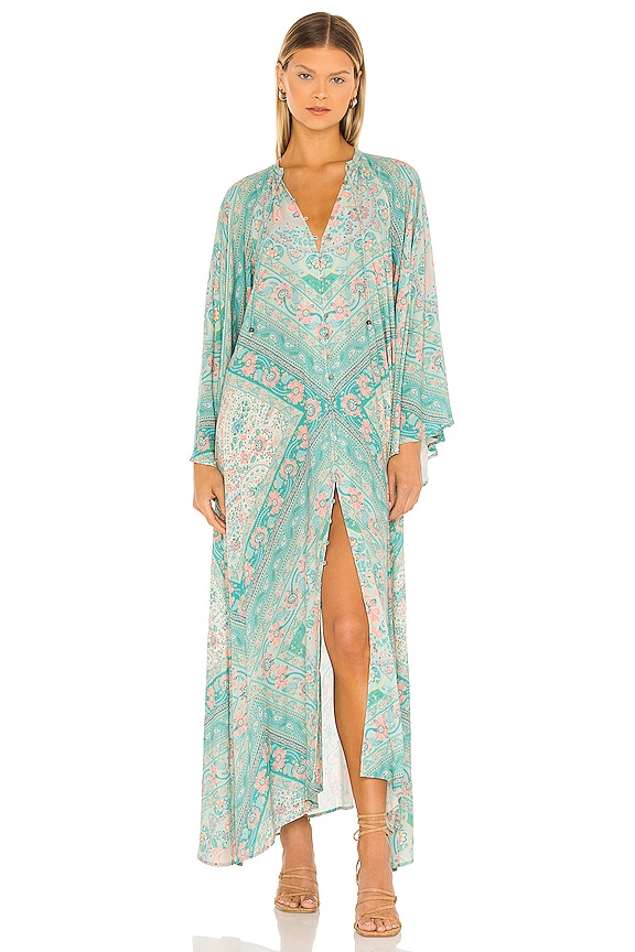 view 1 of 4 Farrah Half Moon Gown in Aqua