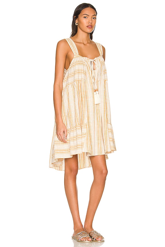 view 2 of 3 Lady Palm Strappy Mini Dress in Toffee