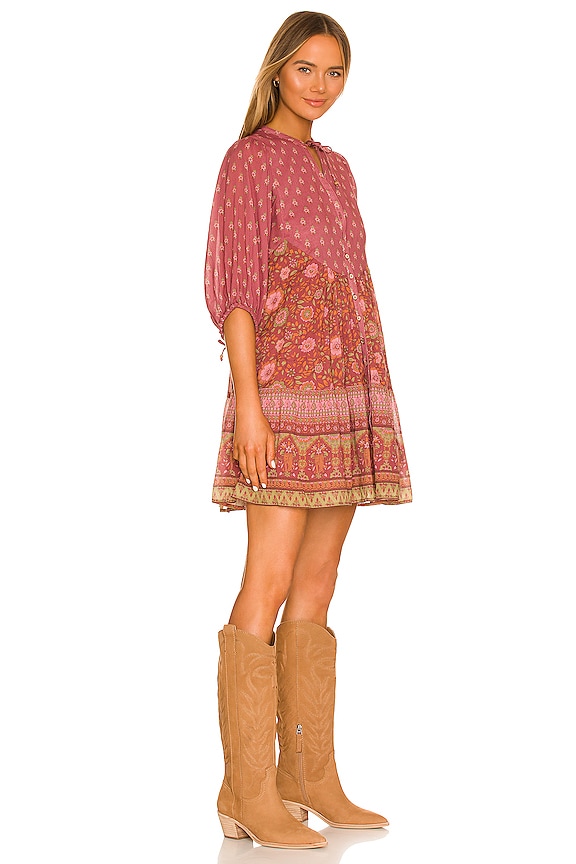 view 2 of 3 Utopia Tunic Mini Dress in Berry