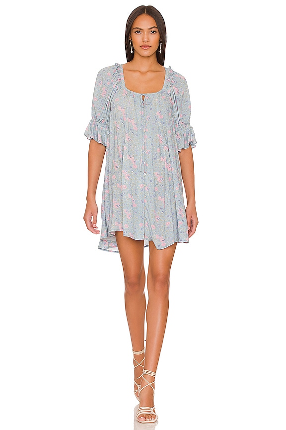 view 1 of 3 Dolly Mini Dress in Dusty Blue