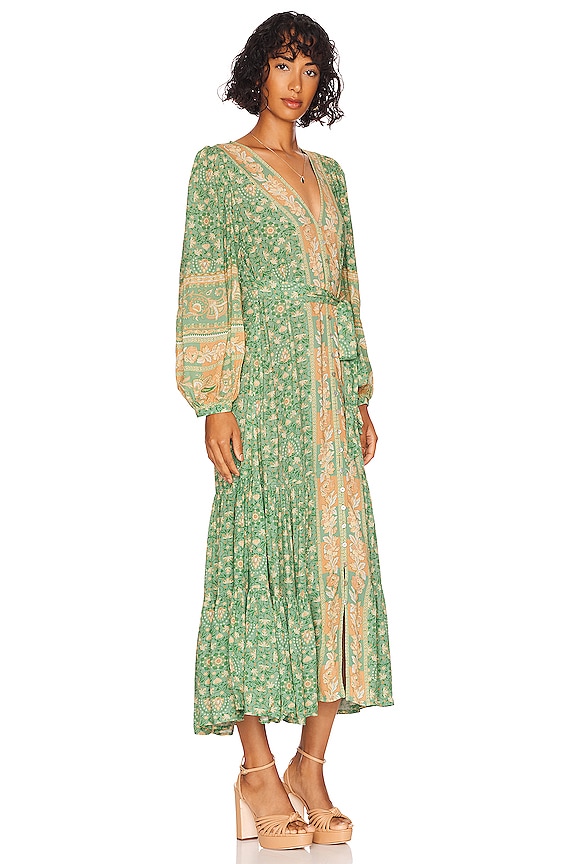 view 2 of 3 MADAME PEACOCK BUTTON THROUGH 맥시원피스 in Emerald