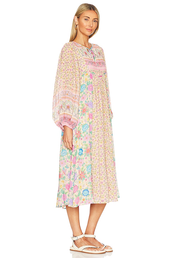 view 2 of 3 ROBE MAXI MOSSY PATCHWORK BOHO in Spring Garden