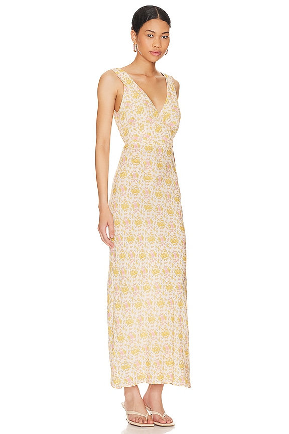 view 2 of 3 Yellow Rose Bias Maxi Dress in Honeysuckle