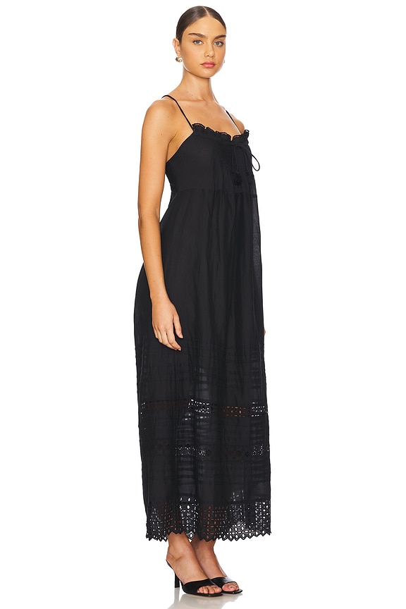 view 2 of 3 Love in The Afternoon Lace Maxi Dress in Midnight Rose