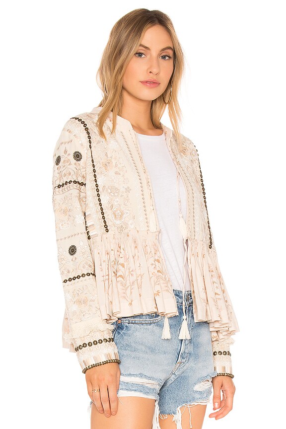 view 2 of 4 Arabian Jewel Matinee Jacket in Cream