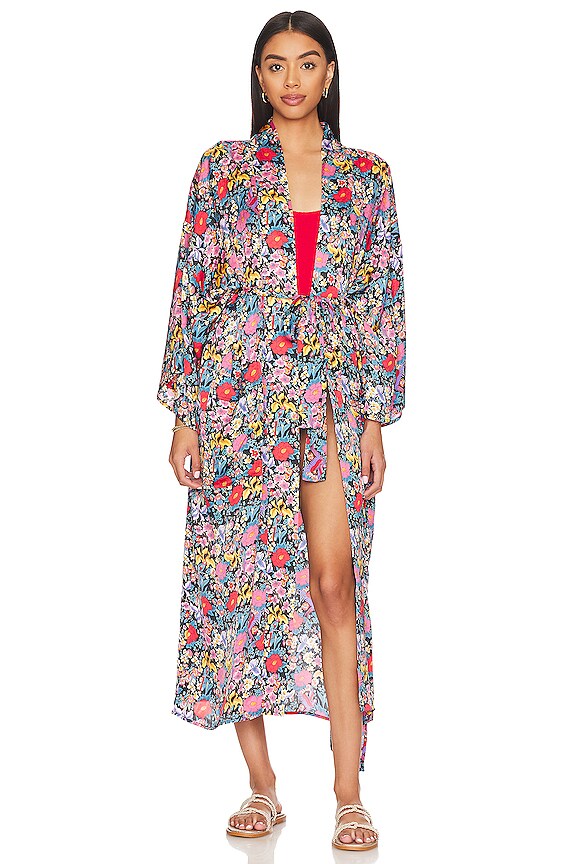 view 2 of 4 PEIGNOIR MAXI LAST DRINKS in Evening Floral