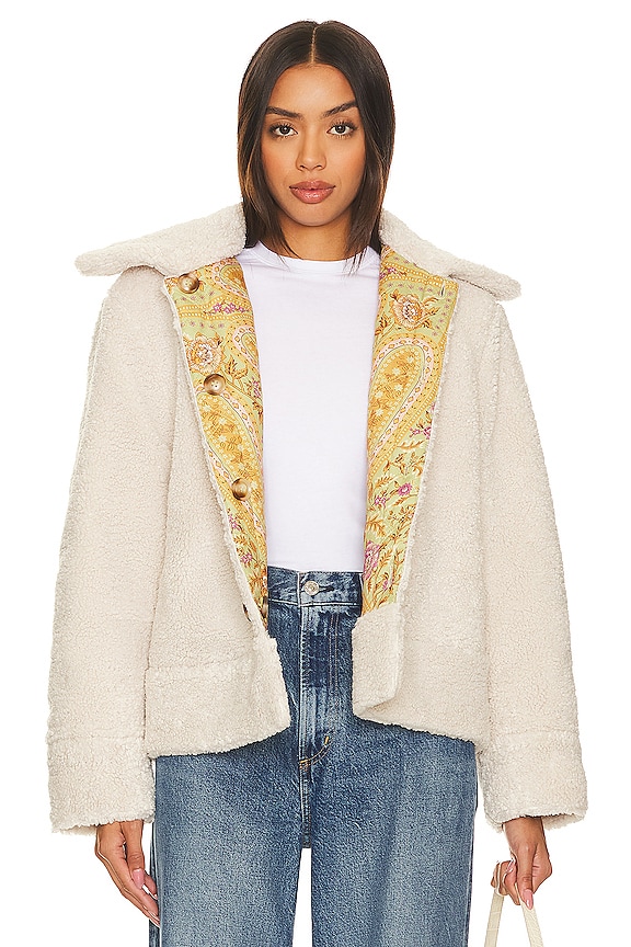 view 2 of 6 Belladonna Reversible Faux Shearling Jacket in Dusty Olive