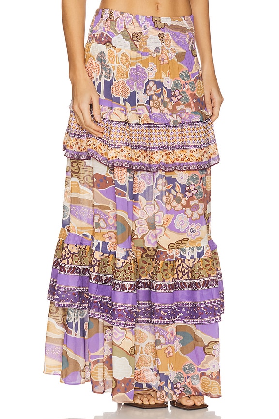 view 2 of 6 Dancing Valley Ra Ra Maxi Skirt in Violet