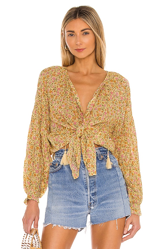 SPELL Rae Blouse in Daisy Yellow | REVOLVE