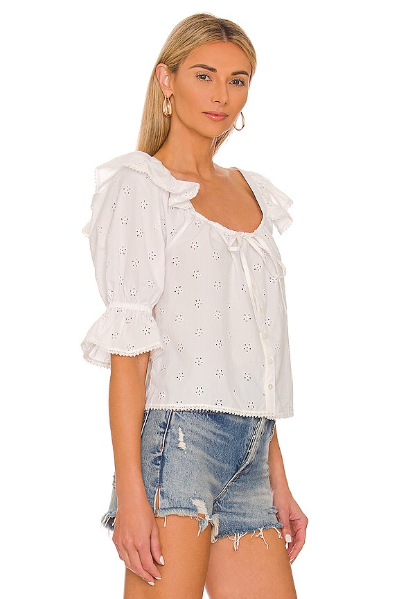 view 2 of 4 Bo Prairie Blouse in White