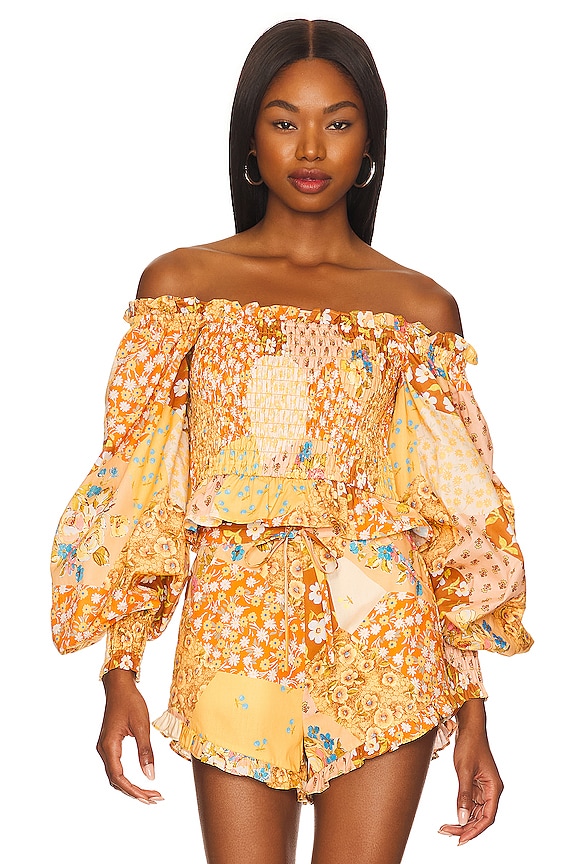 view 2 of 5 ТОП FREDA SHIRRED in Amber