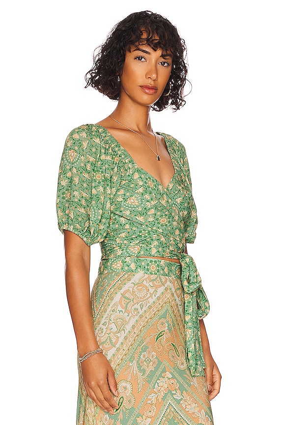 view 2 of 4 BLUSA MADAME PEACOCK SWEETHEART in Emerald