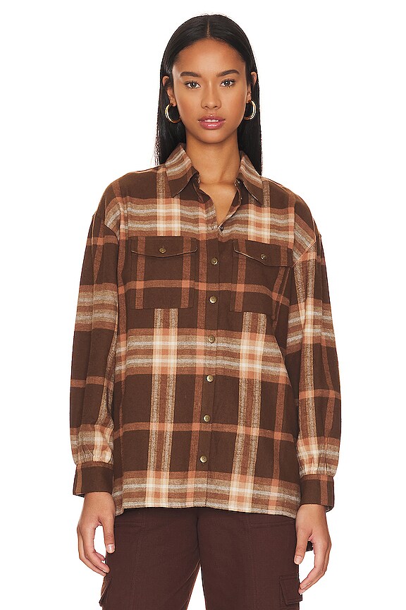 view 2 of 5 Basecamp Flannel in Chocolate