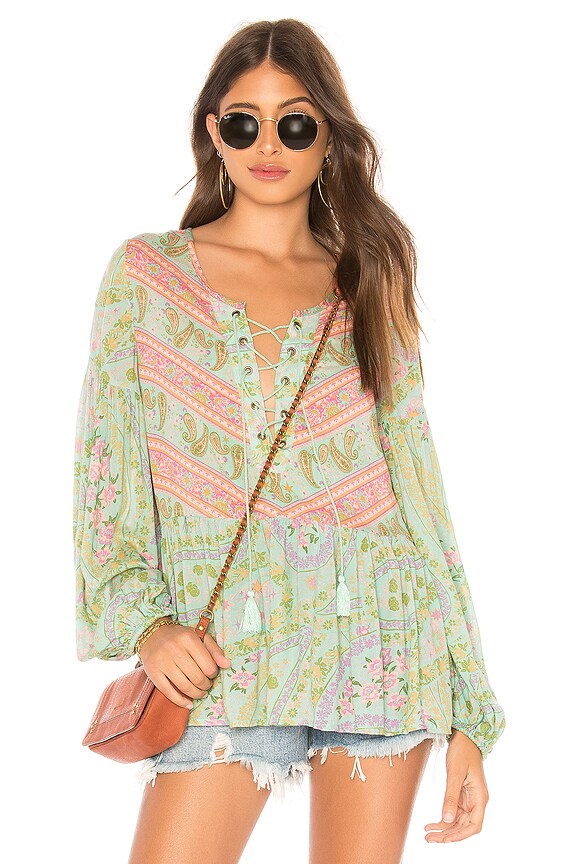 view 1 of 4 City Lights Blouse in Sage