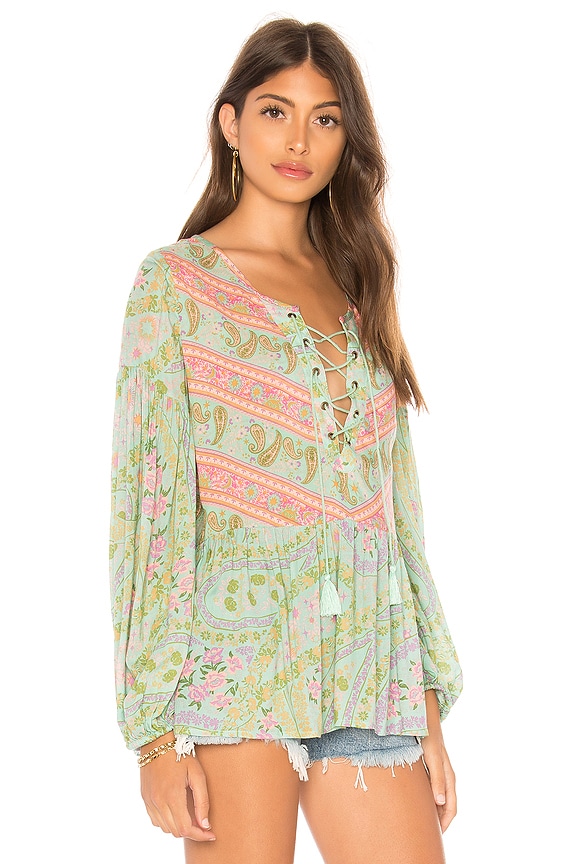 view 2 of 4 City Lights Blouse in Sage