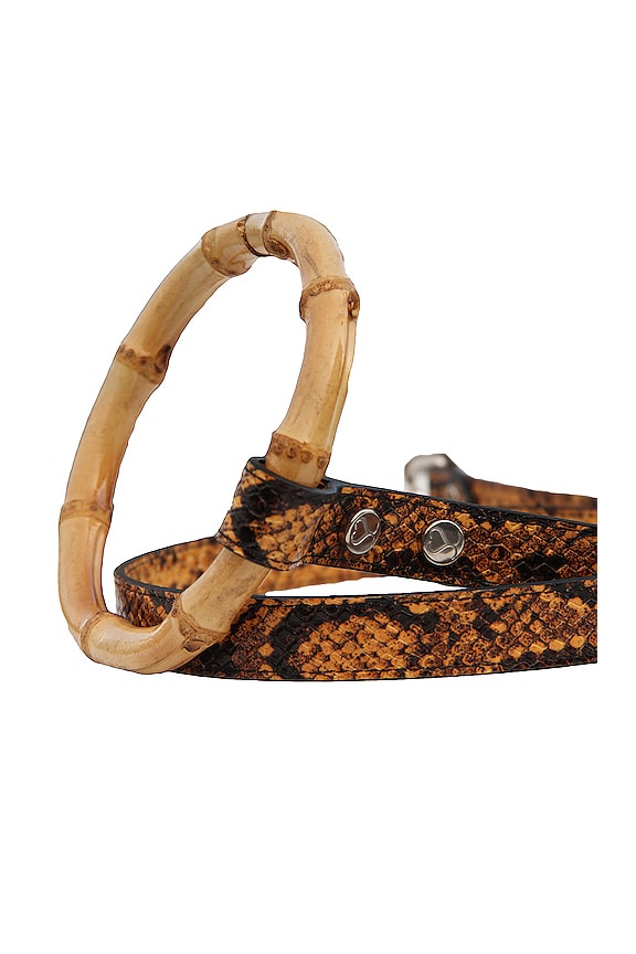 view 2 of 2 Sasha Short Leash in Embossed Yellow & Black