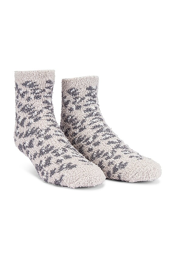 view 1 of 2 COZY ソックス in Grey Leopard