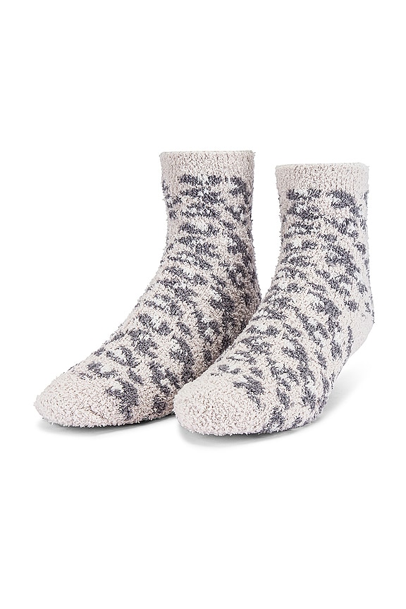 view 2 of 2 COZY ソックス in Grey Leopard
