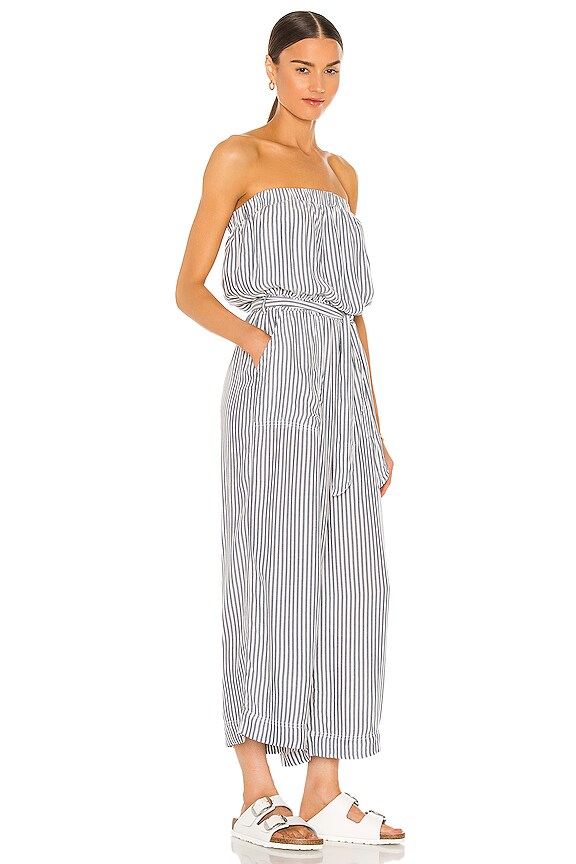 view 2 of 3 Avenue Stripe Jumpsuit in Navy & White