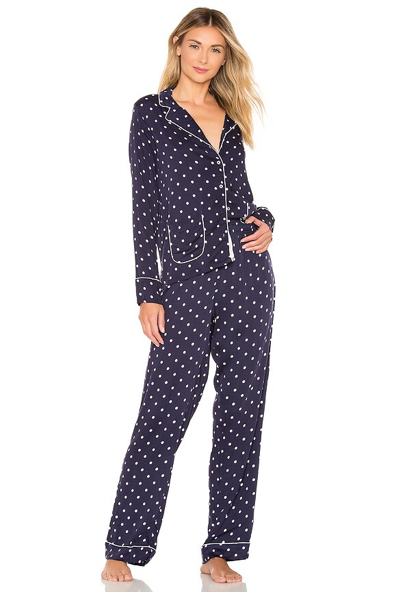 view 1 of 3 CONJUNTO PIJAMA NOTCH COLLAR in Snow Dots