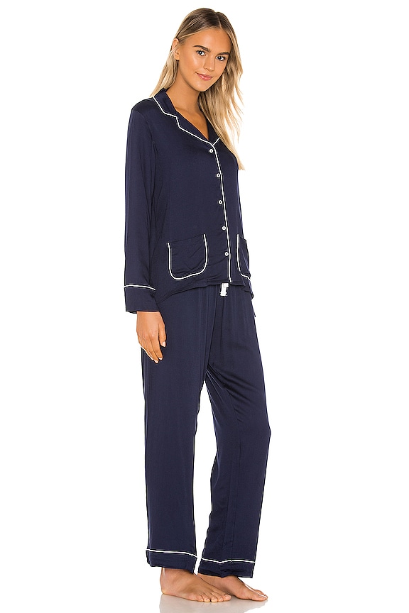 view 2 of 3 Notch Collar PJ Set in Midnight Navy