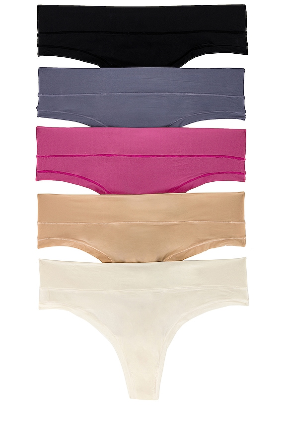 Splendid 5 Pack Flexible Fit Thong in Multi | REVOLVE