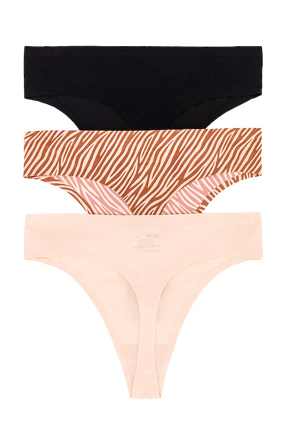 view 2 of 6 Wide Side Thongs in Pack Of 3