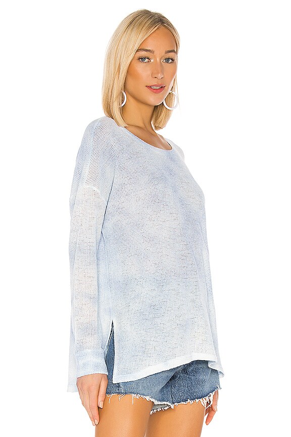 view 2 of 4 Cloud Wash Pullover in Periwinkle & White
