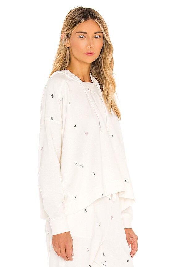 view 2 of 5 Embroidered Snowland Hoodie in Ivory